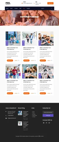 fox mini website template desktop screenshot