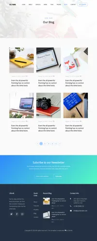 ultim8 mini website template desktop screenshot