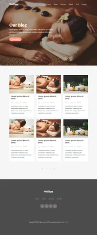 wellspa mini website template desktop screenshot