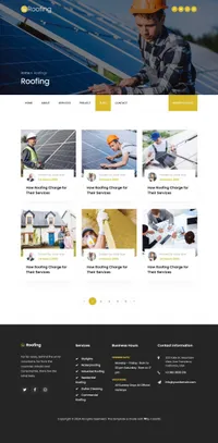 roofing mini website template desktop screenshot