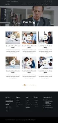 lawfirm mini website template desktop screenshot