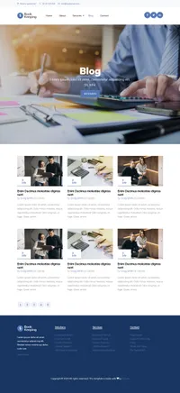book-keeping mini website template desktop screenshot