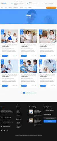 drcare mini website template desktop screenshot