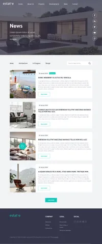 estate mini website template desktop screenshot
