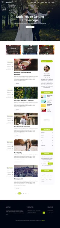 maxitechture mini website template desktop screenshot
