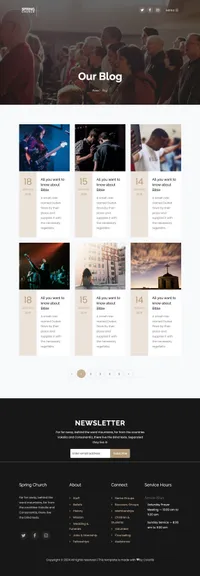 spring mini website template desktop screenshot