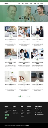 counselor mini website template desktop screenshot