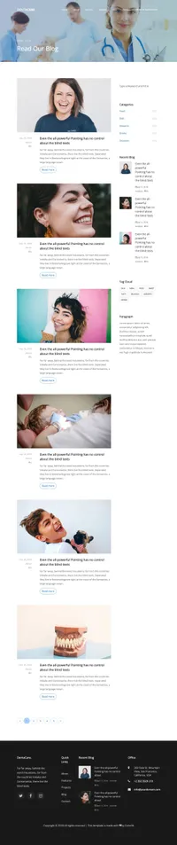 dentacare mini website template desktop screenshot