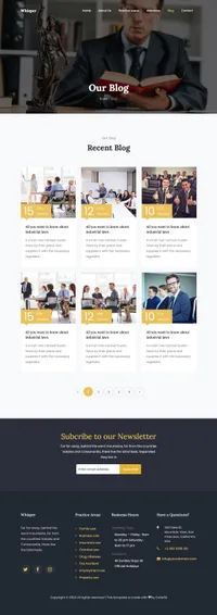 whisper mini website template desktop screenshot