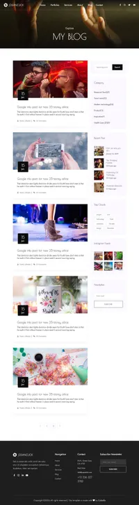 josanclick mini website template desktop screenshot