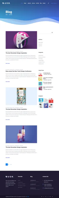 mosh mini website template desktop screenshot