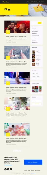 buckkinnear mini website template desktop screenshot