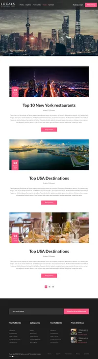 locals-directory mini website template desktop screenshot