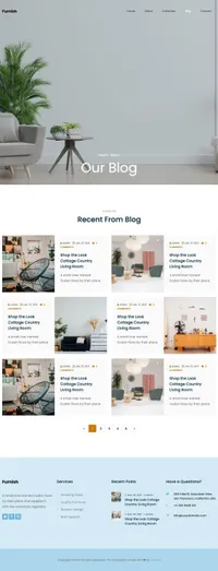 furnish mini website template desktop screenshot