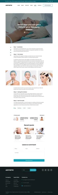 aesthetic mini website template desktop screenshot