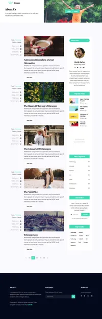 cause mini website template desktop screenshot