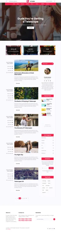 fitness mini website template desktop screenshot