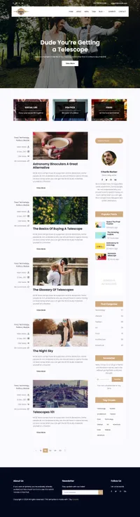 bakery mini website template desktop screenshot