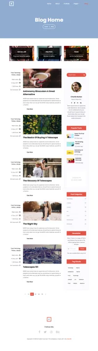 kenedy mini website template desktop screenshot