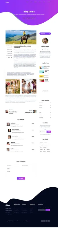 eclipse mini website template desktop screenshot