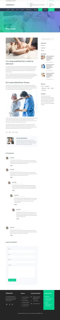 chiropractic mini website template desktop screenshot