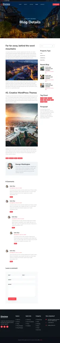 directone mini website template desktop screenshot