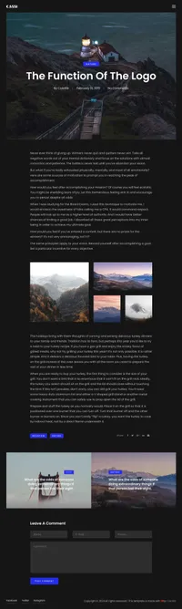 cassi mini website template desktop screenshot