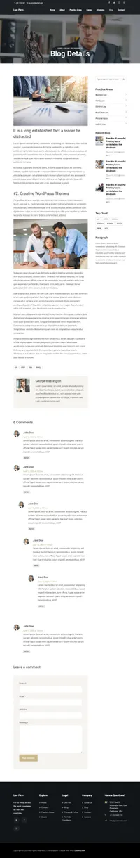 lawfirm mini website template desktop screenshot