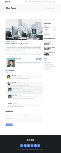 creative-agency mini website template desktop screenshot