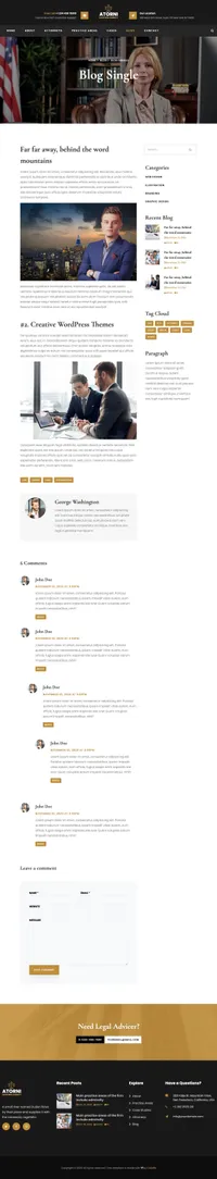 atorni mini website template desktop screenshot