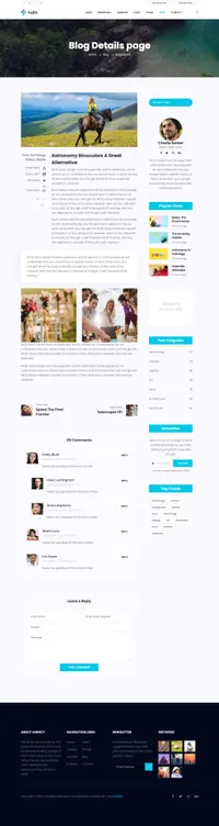 faith mini website template desktop screenshot