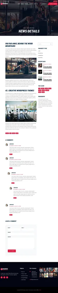 dazko mini website template desktop screenshot