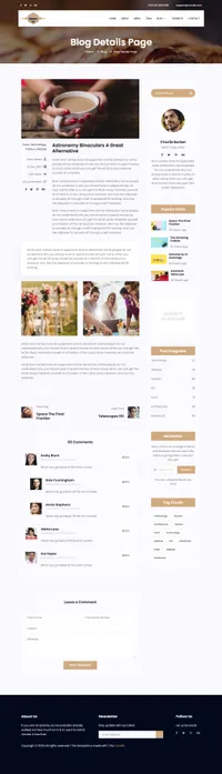 bakery mini website template desktop screenshot