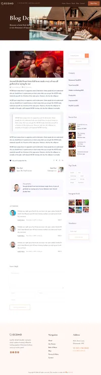 ecoho mini website template desktop screenshot