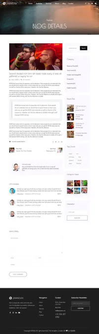 josanclick mini website template desktop screenshot