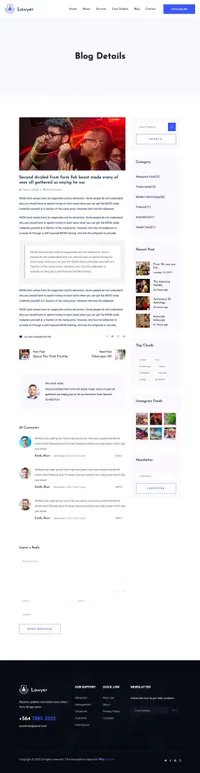 thelawyer mini website template desktop screenshot