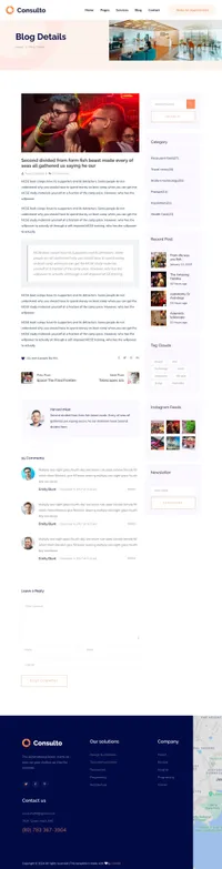 consulto mini website template desktop screenshot