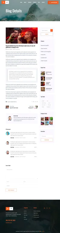 dronephotography mini website template desktop screenshot