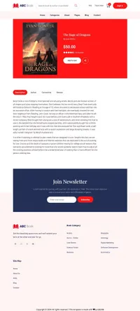 abcbook mini website template desktop screenshot