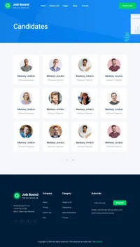 job-board-2 mini website template desktop screenshot