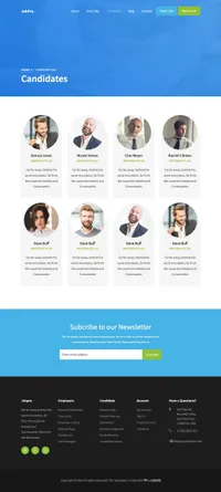 jobpro mini website template desktop screenshot