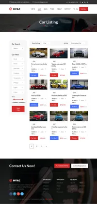 hvac mini website template desktop screenshot