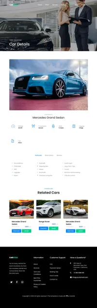 carbook mini website template desktop screenshot