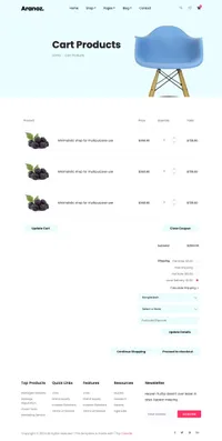 aranoz mini website template desktop screenshot