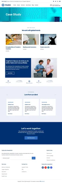itlock mini website template desktop screenshot
