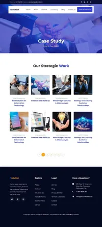 it-solution mini website template desktop screenshot