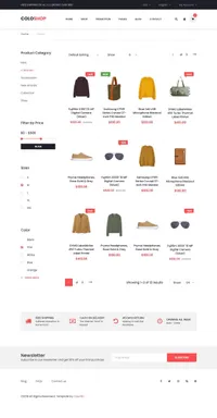 coloshop mini website template desktop screenshot