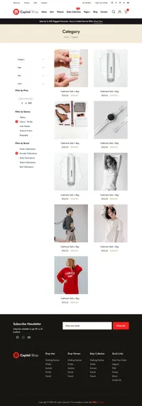 capitalshop mini website template desktop screenshot