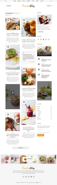 foodeiblog mini website template desktop screenshot