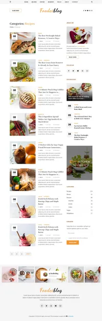 foodeiblog mini website template desktop screenshot